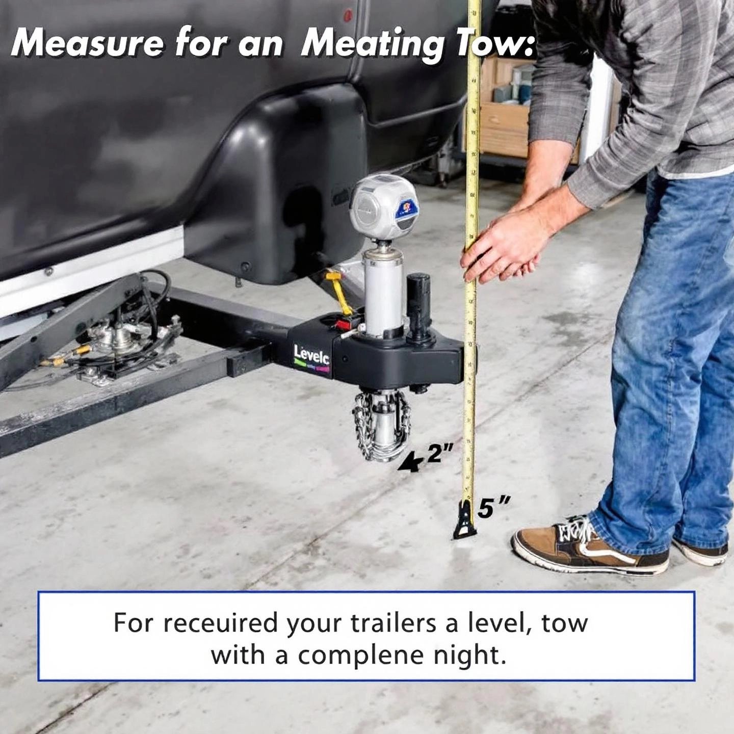 measuring hitch and trailer heights ensures a level and safe towing setup