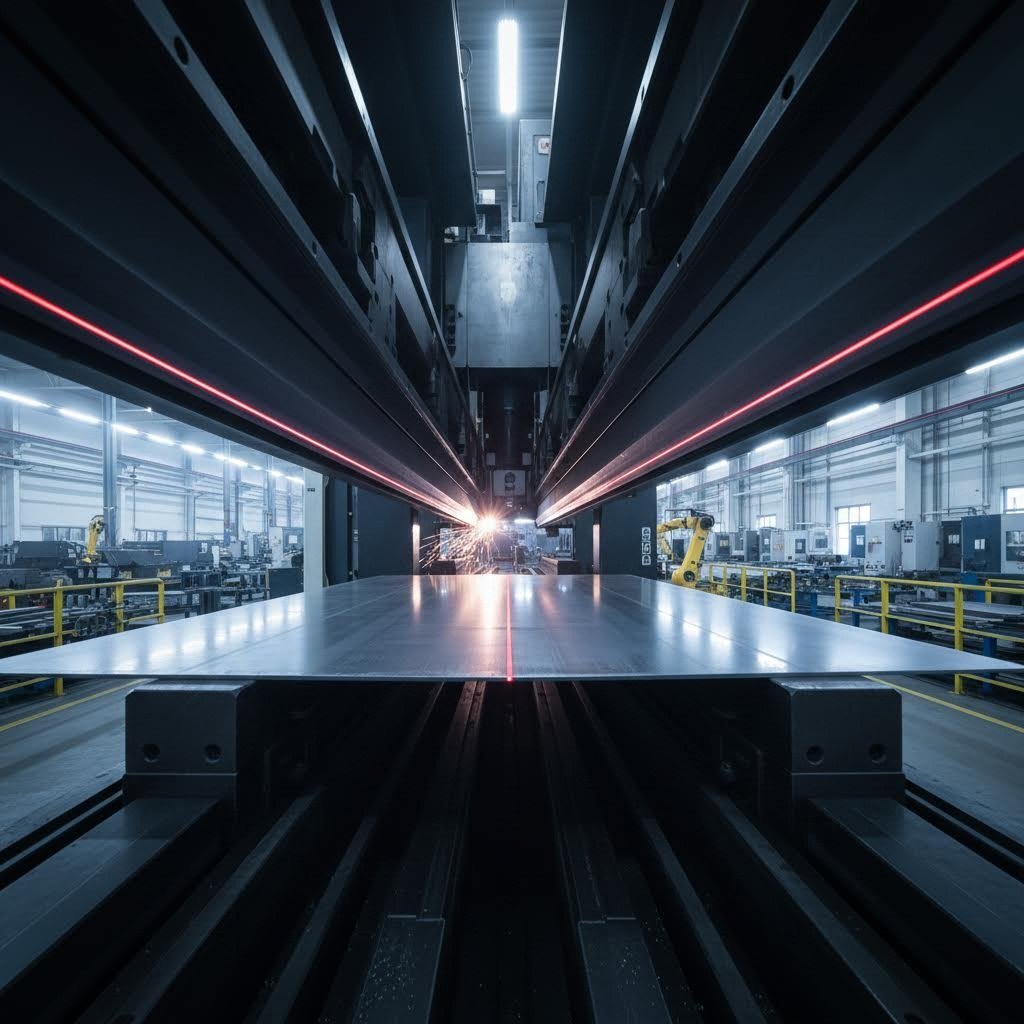 industrial press brake forming sheet metal into precision components