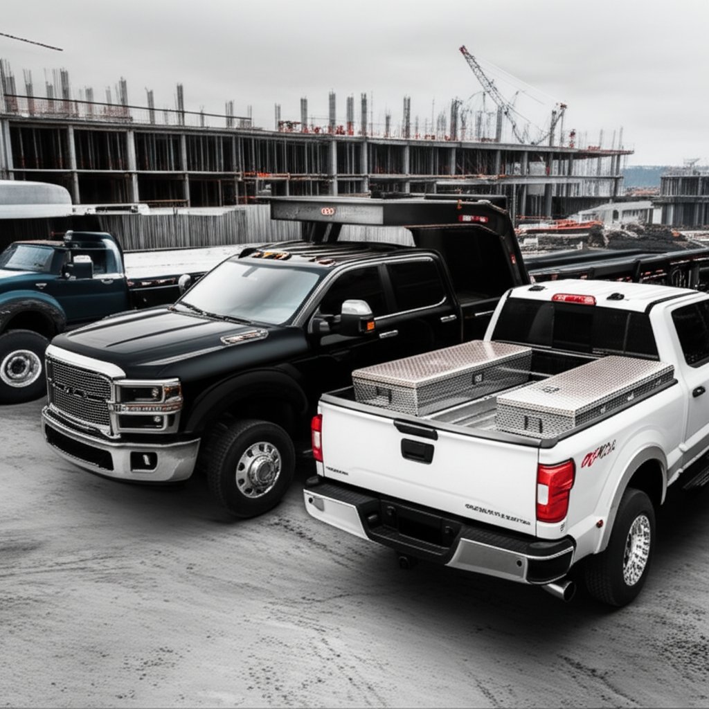 modern aluminum tool boxes on trucks flatbeds and trailers for secure and organized storage