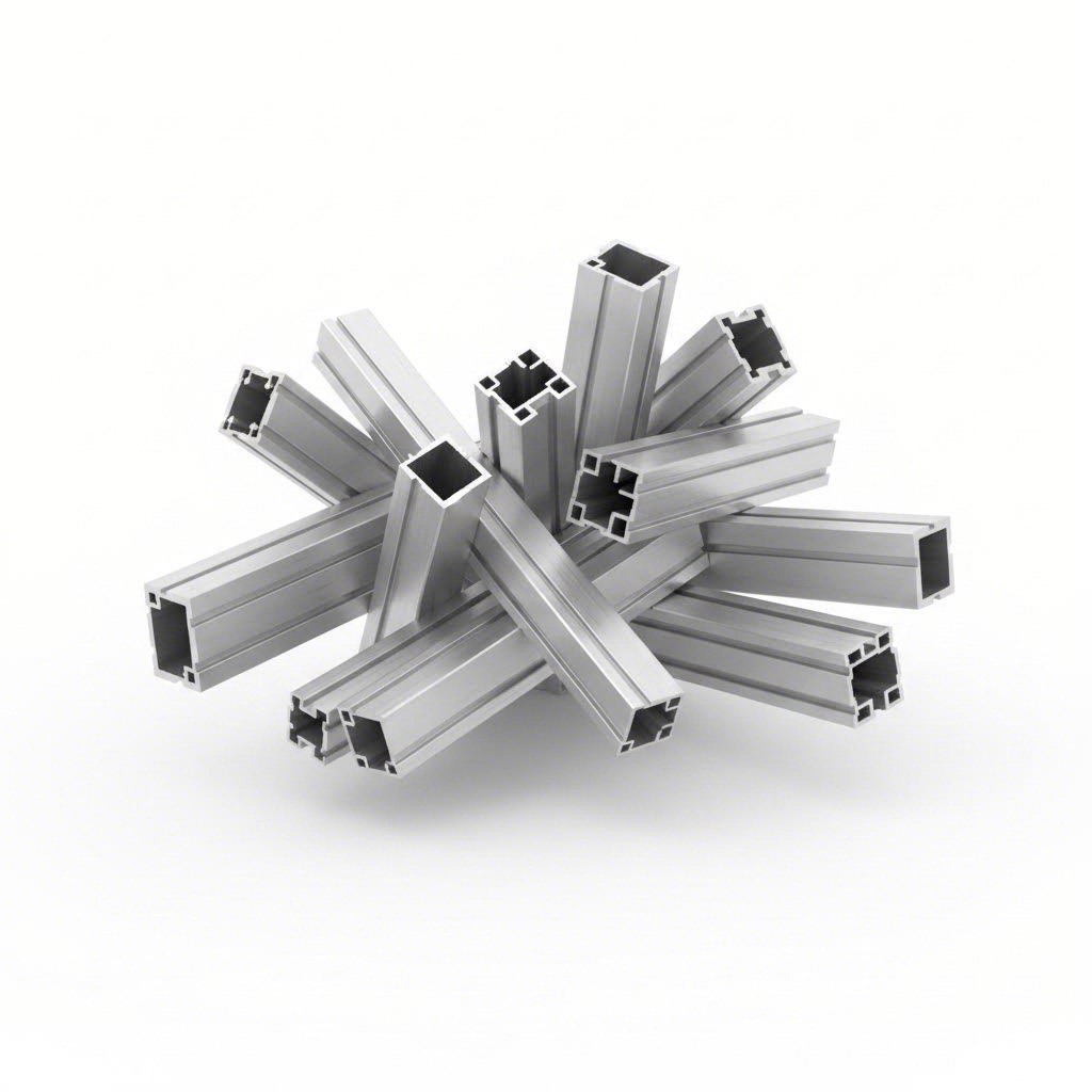 various aluminum extrusion profiles demonstrating the range of shapes and complexity levels
