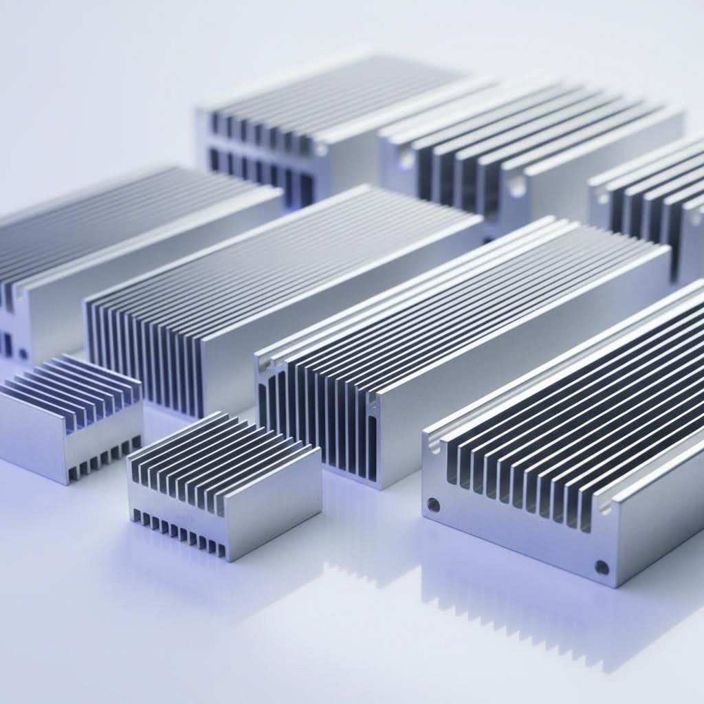 aluminum extrusion heat sinks featuring precision engineered fin geometries for optimal thermal dissipation