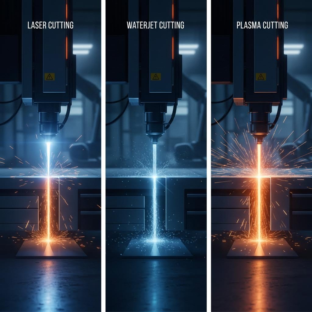 laser waterjet and plasma cutting each serve distinct fabrication needs