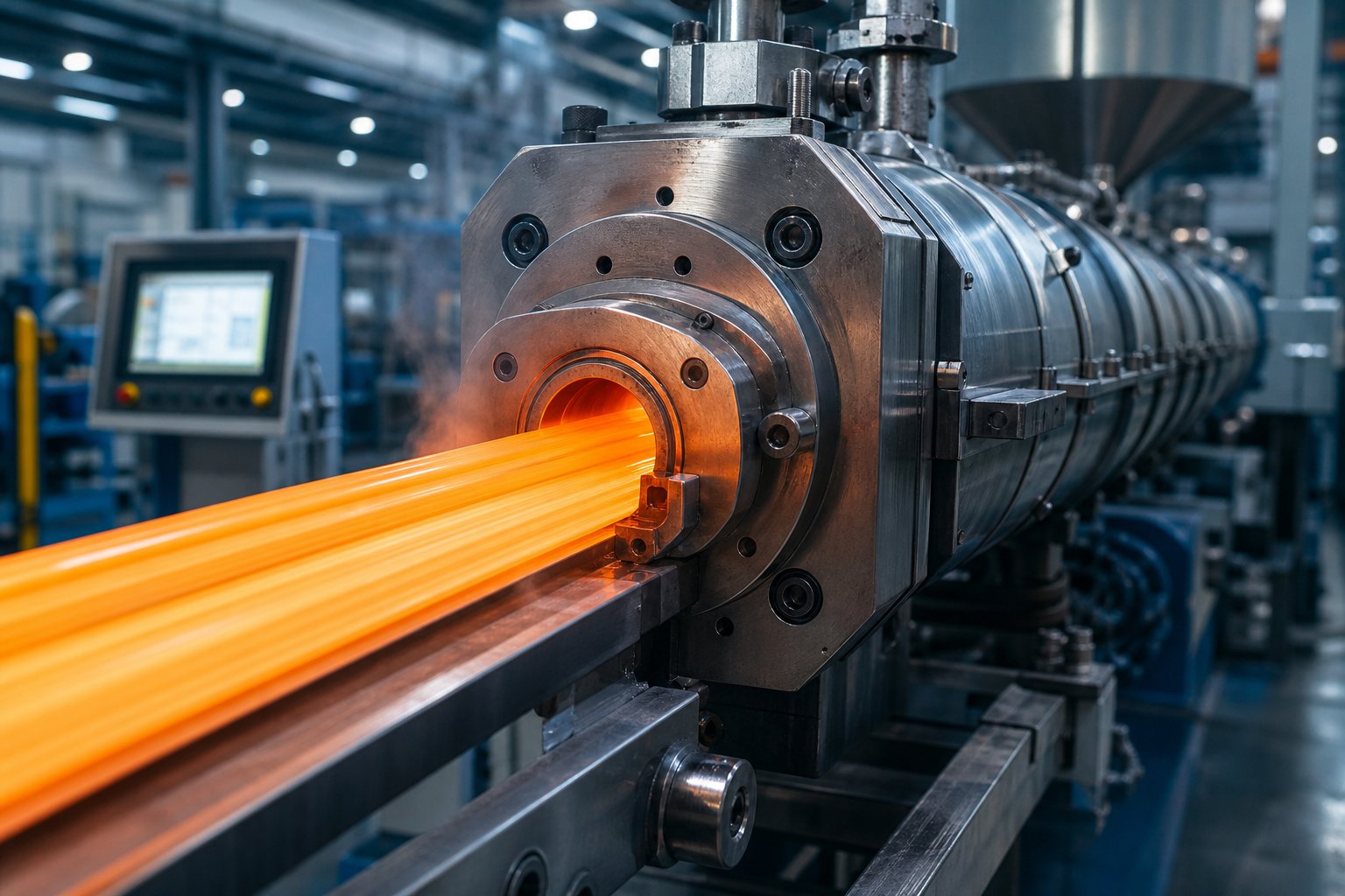 polymer extrusion transforms raw pellets into continuous profiles through precision controlled melting shaping and cooling stages
