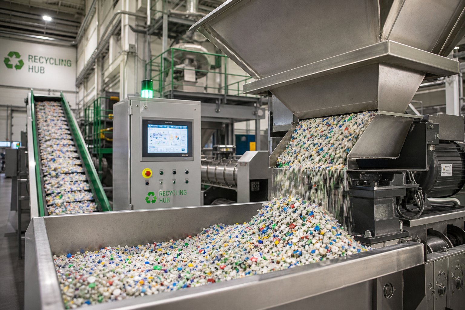 recycled polymer feedstock requires adjusted equipment specifications and tighter process controls compared to virgin resin processing