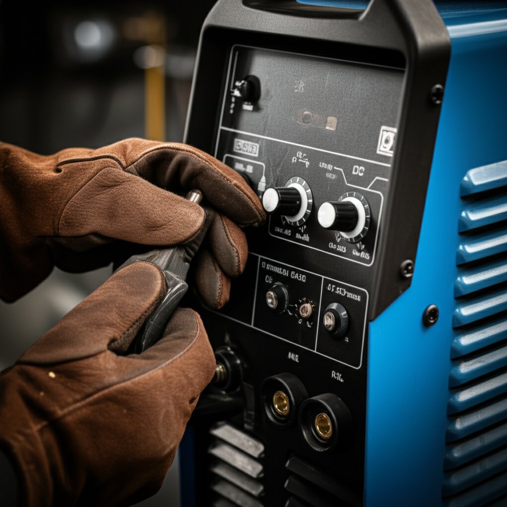 adjusting ac balance and frequency controls on a tig welding machine