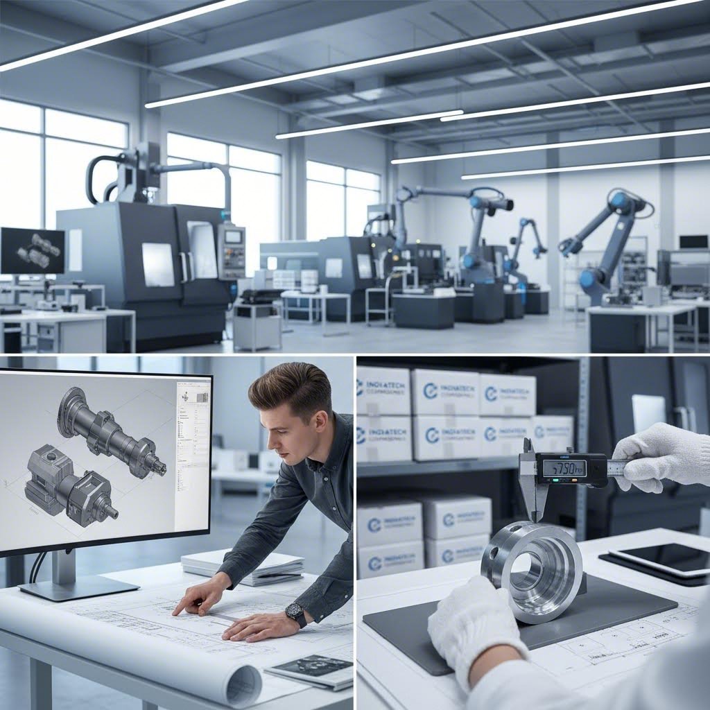 complete fabrication workflow from cad design through quality inspection to final delivery