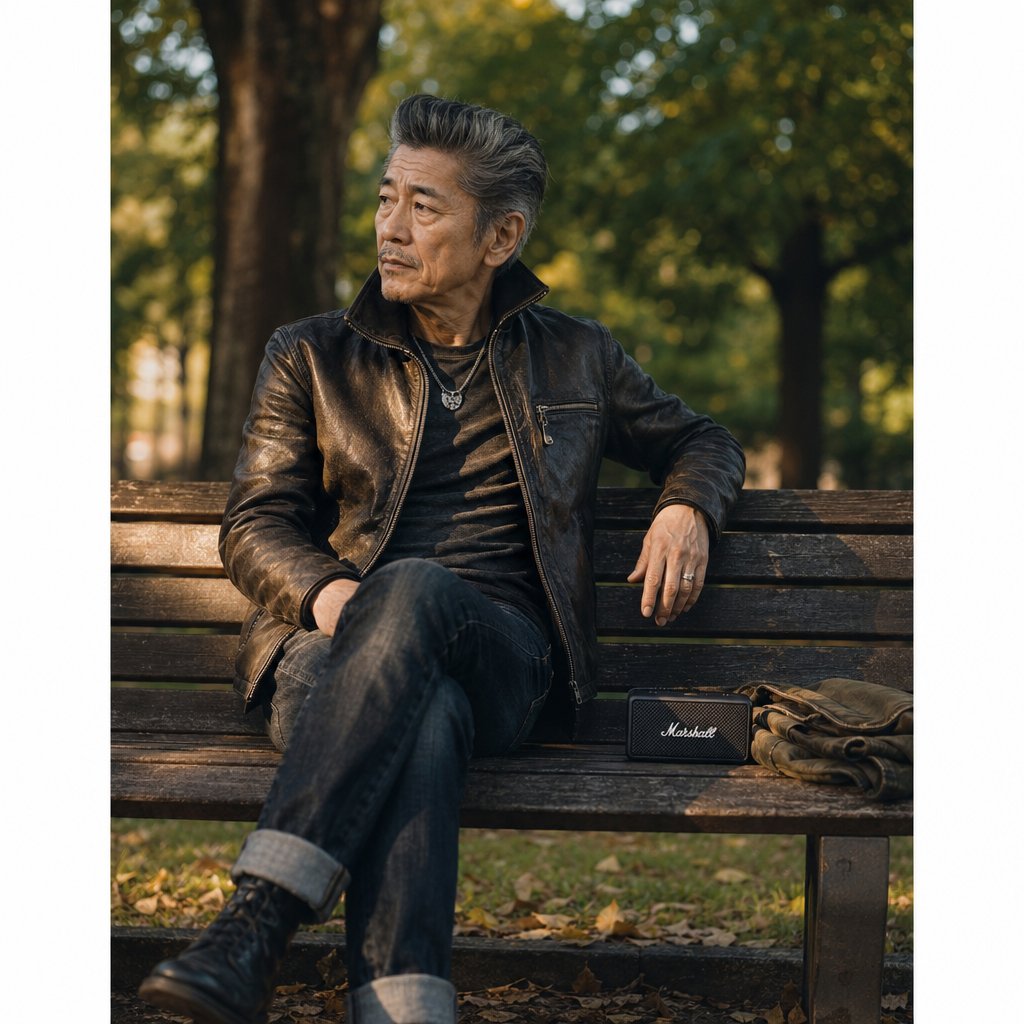 a veteran rockabilly devotee in yoyogi park where an aging generation keeps the tradition alive every sunday