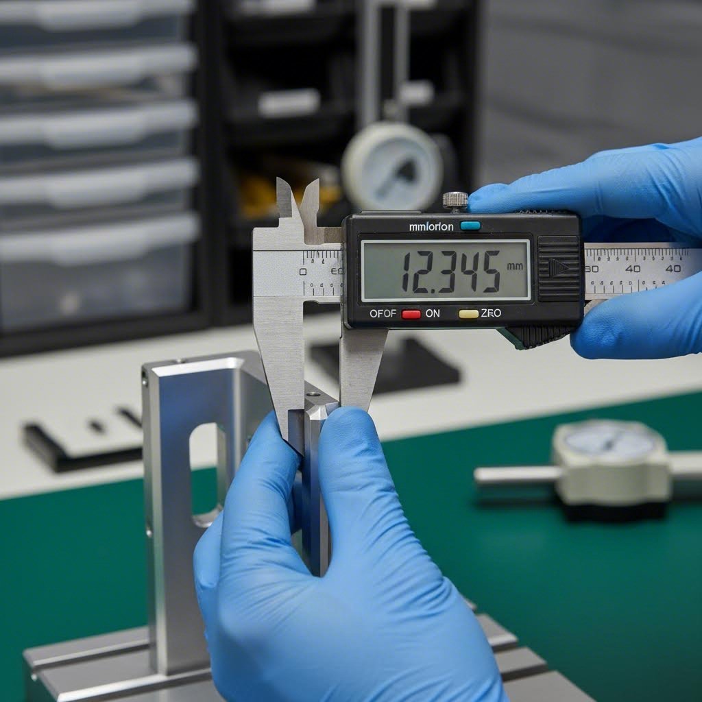 precision measurement tools verify that machined components meet specified tolerances