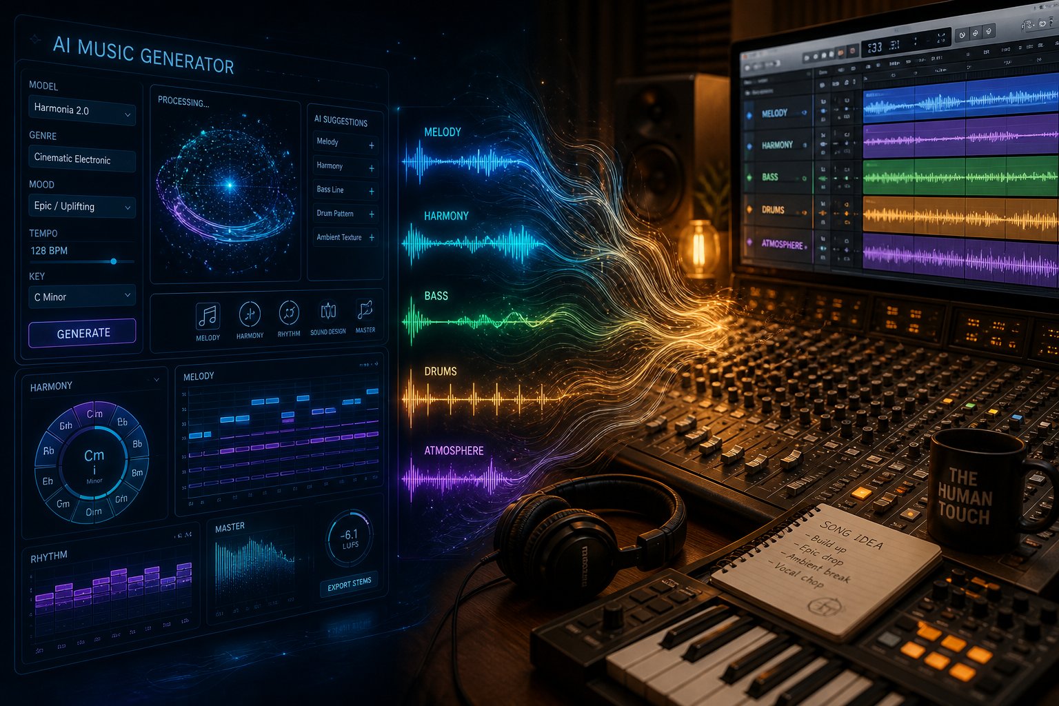 hybrid workflows combine ai generation speed with human production skill for professional grade edm results