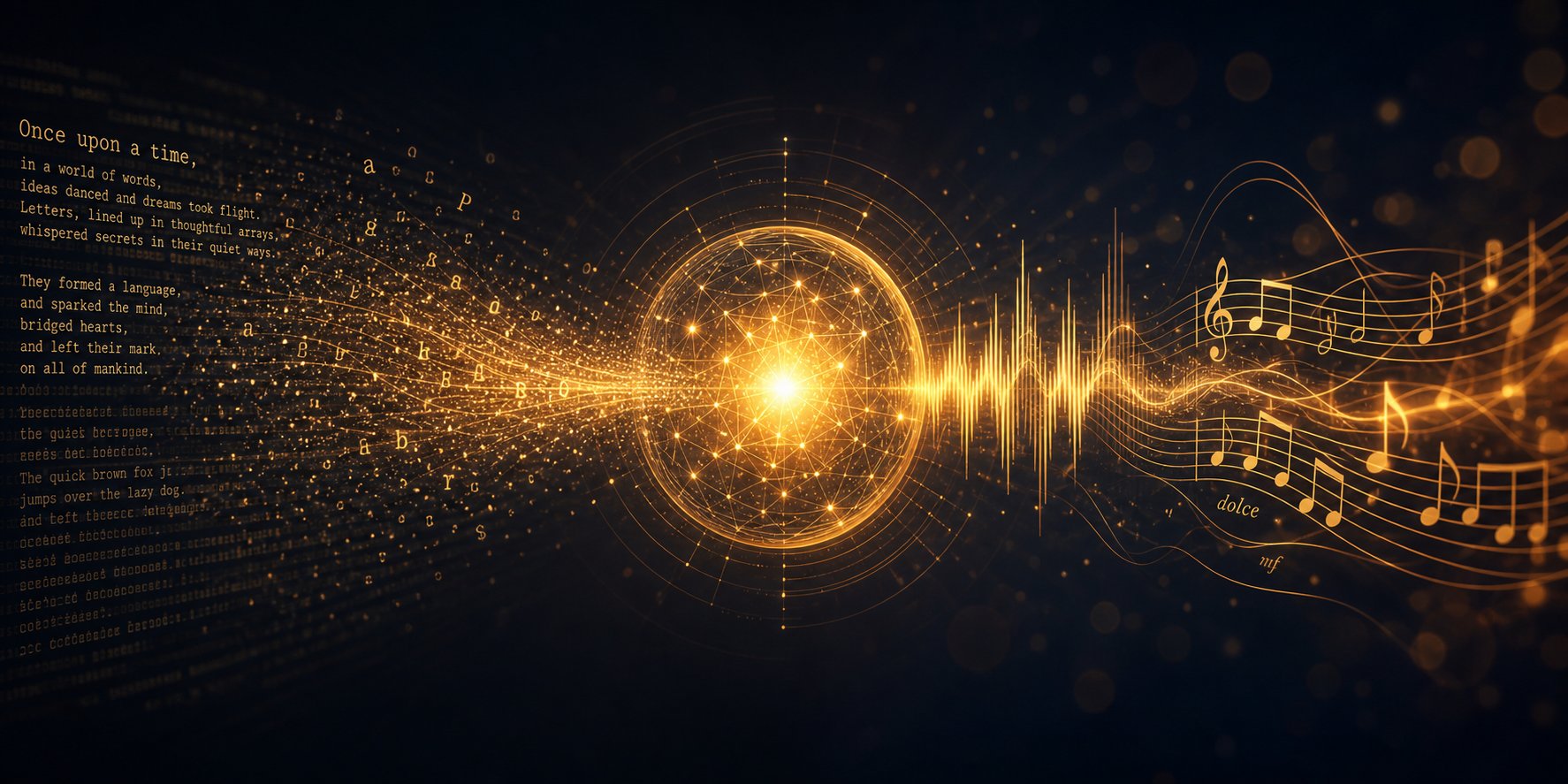 the text to music pipeline converts written descriptions into complete audio through encoding generation and reconstruction stages