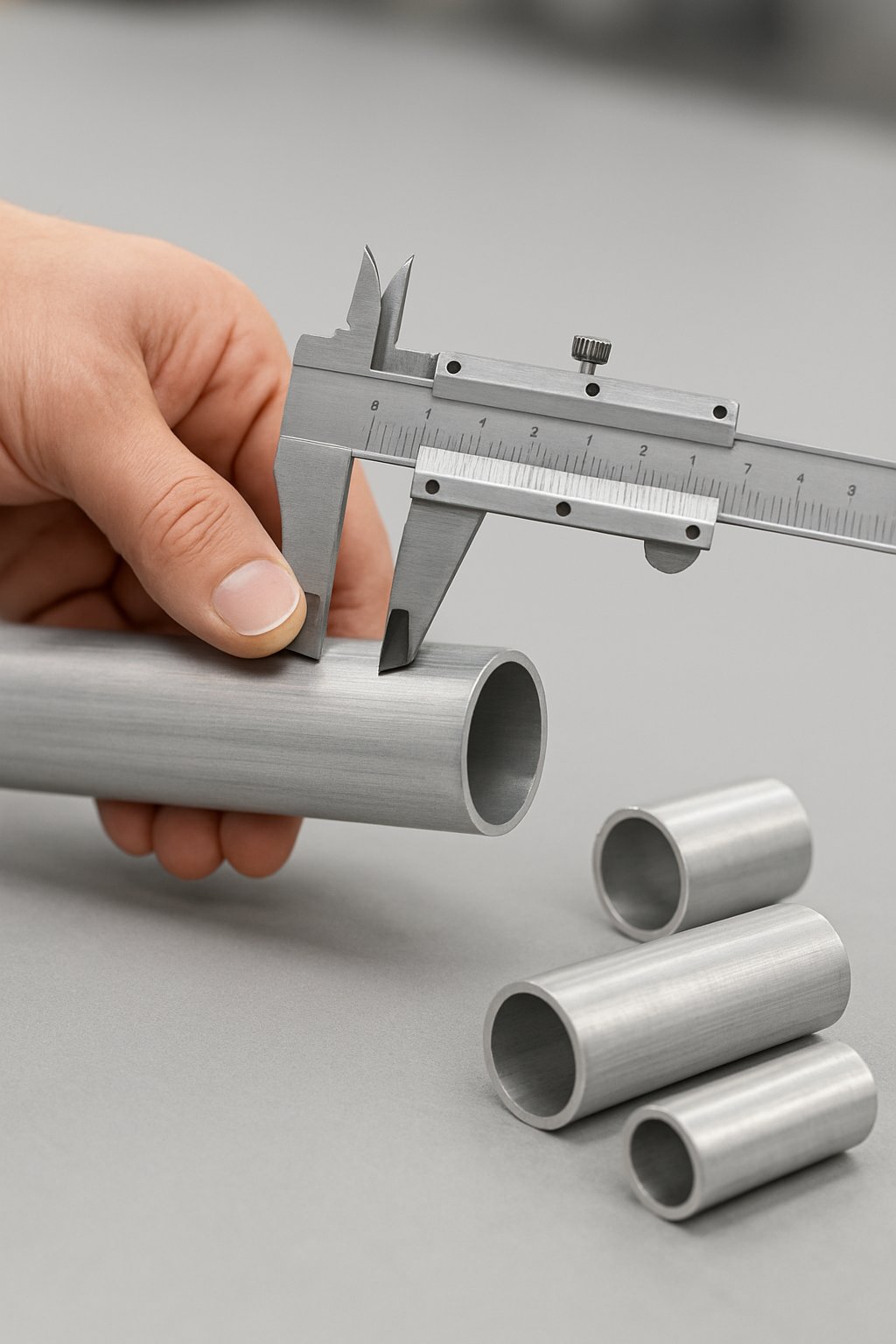 checking aluminium tube size wall thickness and fit before ordering