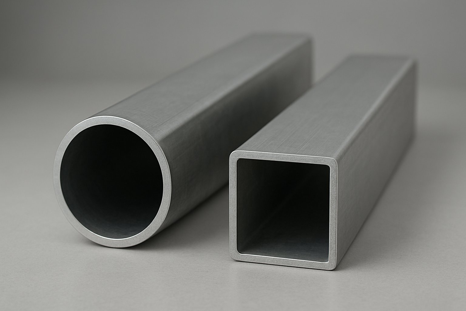 round square and rectangular aluminium tube shapes for different build styles