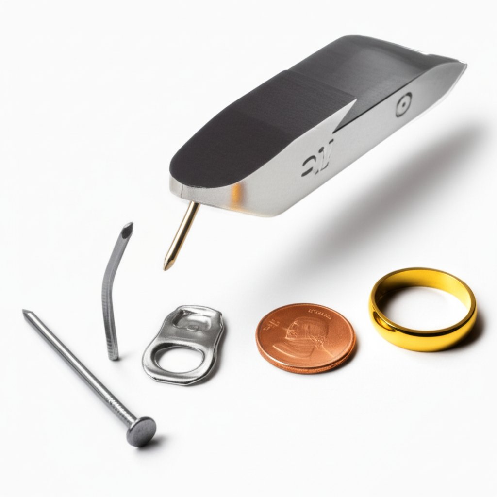 a magnet attracts iron but not aluminum copper or gold highlighting magnetic and non magnetic metals