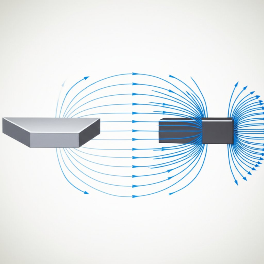 magnetic fields pass through aluminum with little effect unlike steel which distorts the field due to its strong magnetism