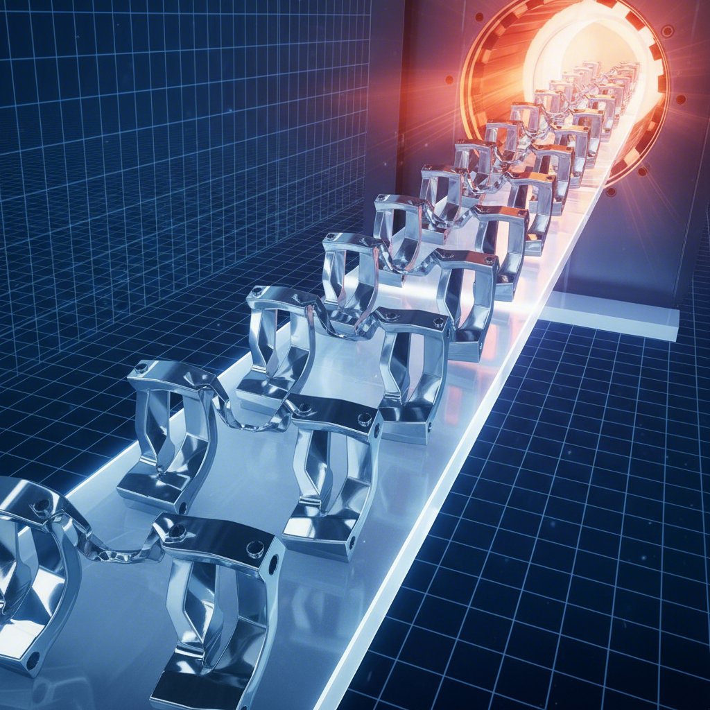 illustration of part to part consistency achieved through progressive die stamping