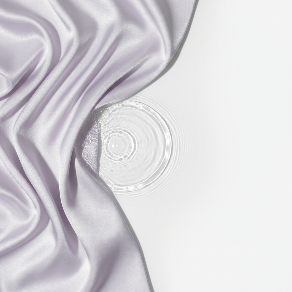 conceptual image of gentle washing for a delicate satin sleep mask