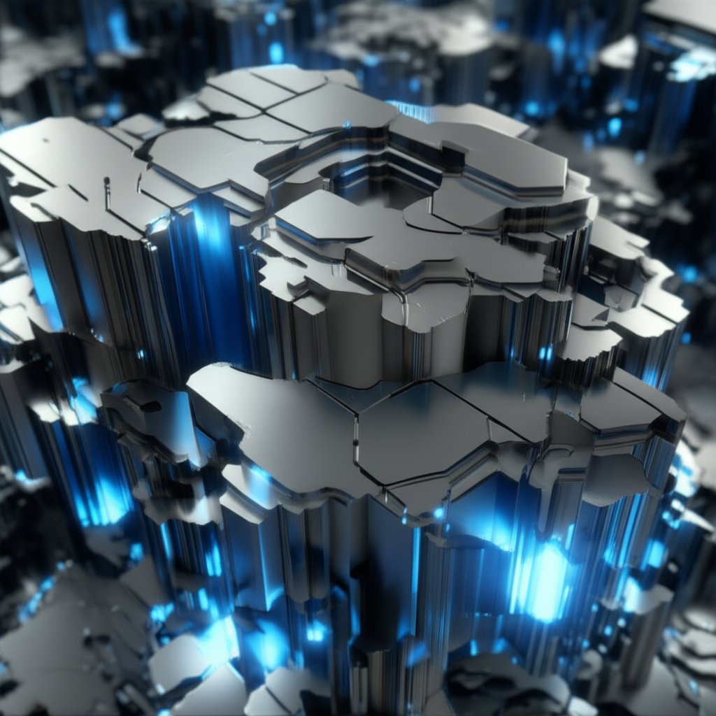 7075T6铝合金强分子结构的概念艺术