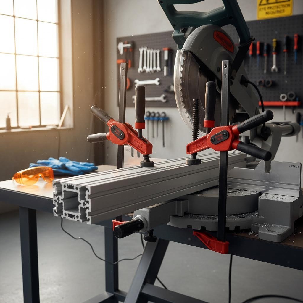 proper technique for cutting aluminum h channel extrusions