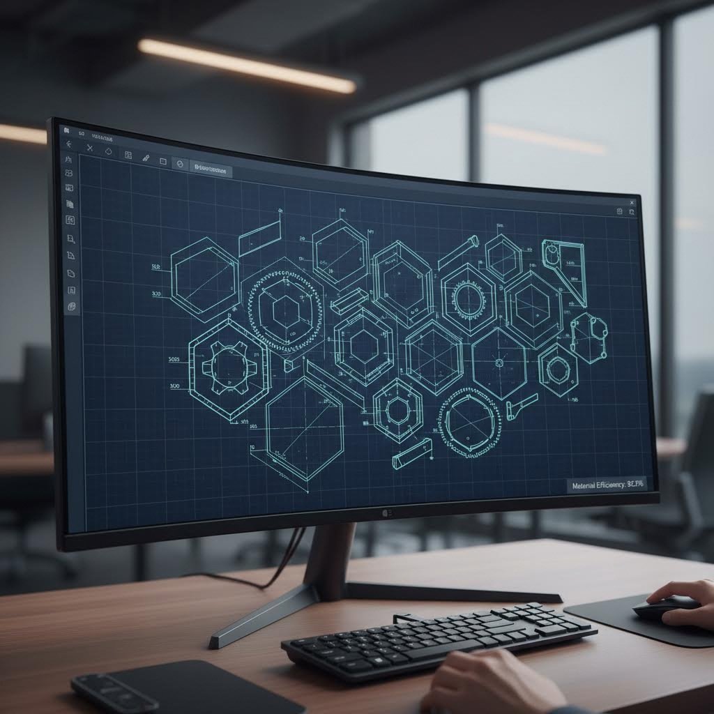 cad design optimization for efficient laser cutting material usage