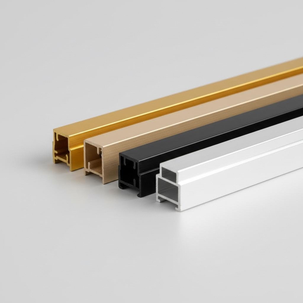 anodized aluminum profiles showcasing diverse color options