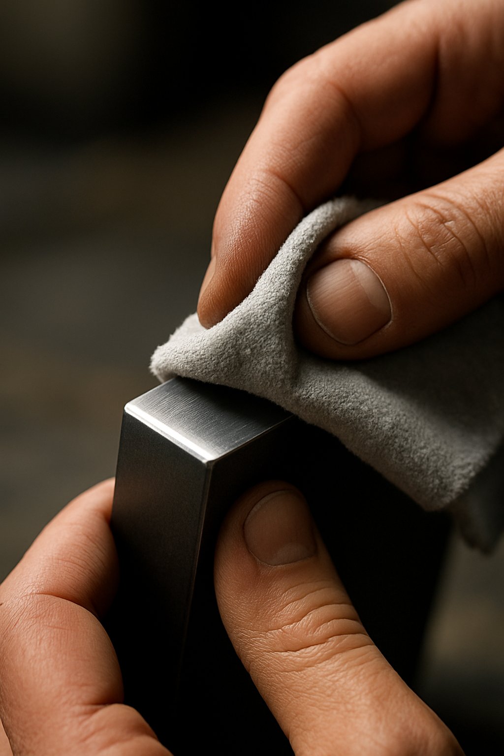 polish only exposed bare aluminum not intact anodized areas