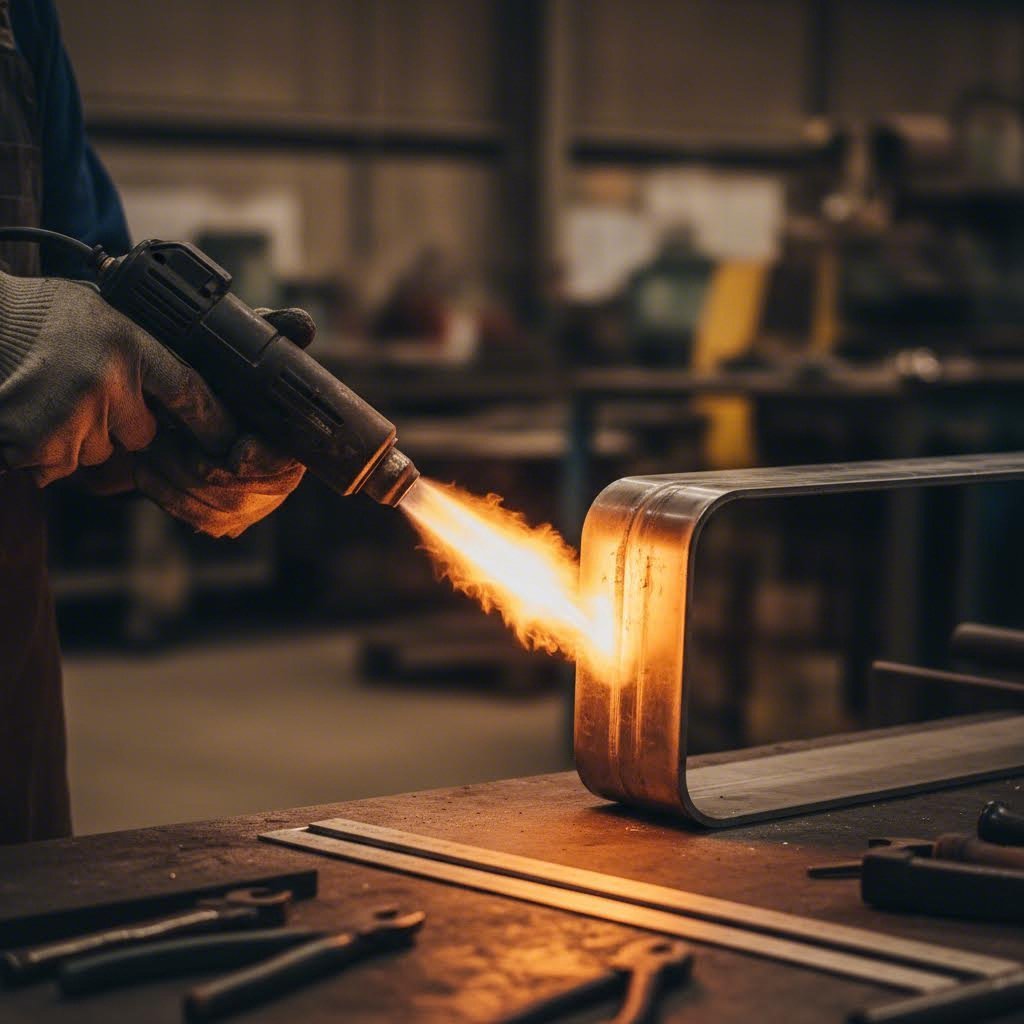 heat gun technique for field straightening aluminum extrusion profiles