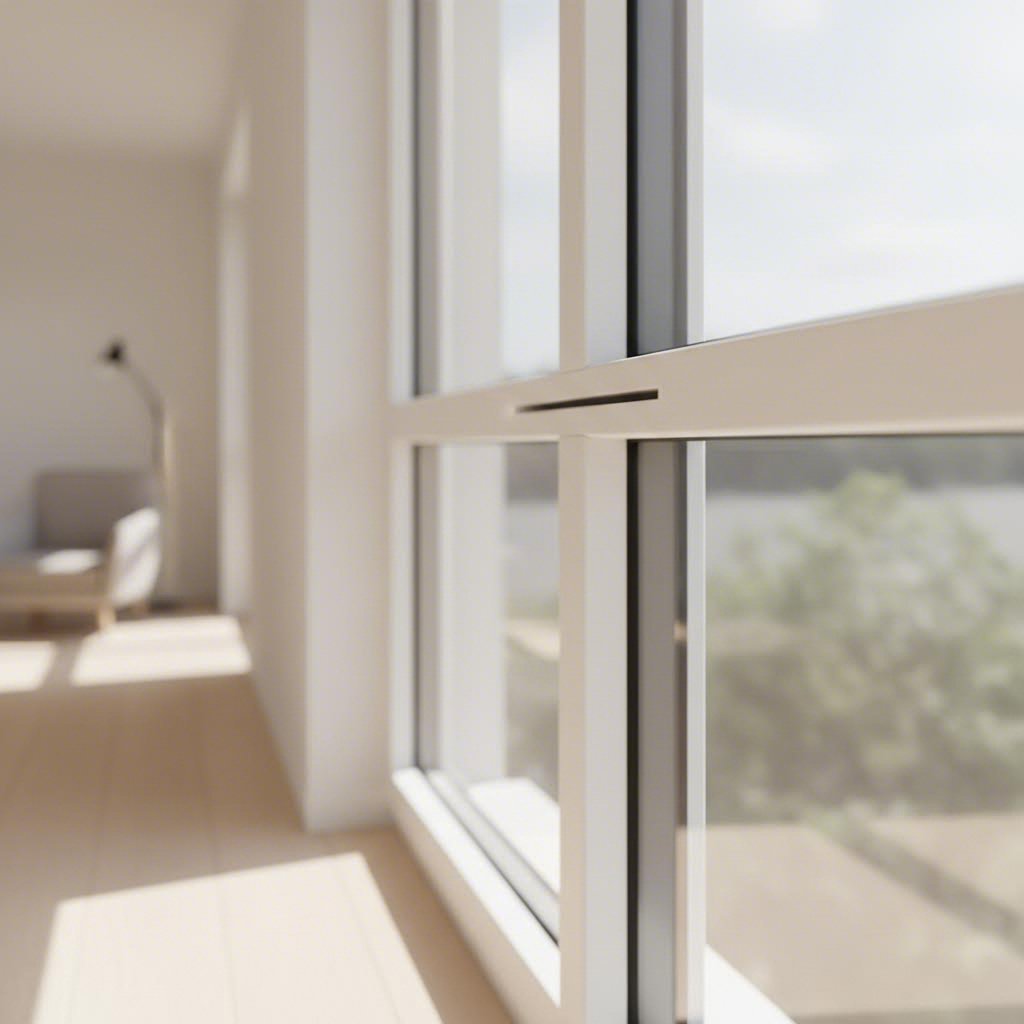 trickle vent integrated into a modern window frame for continuous background ventilation