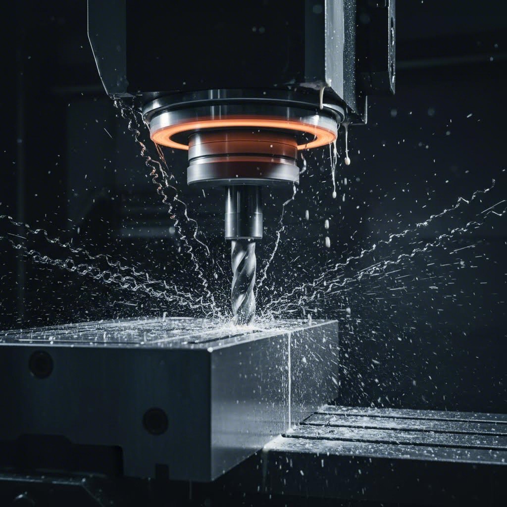 cnc precision machining operation shaping a hardened tool steel die block