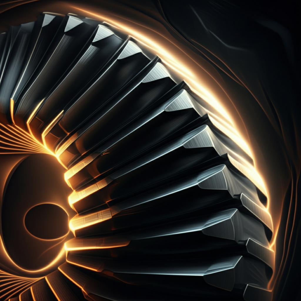 conceptual illustration of the strong refined grain structure in a hot forged gear