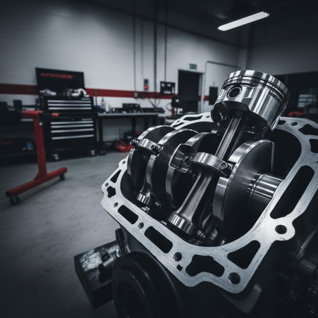 complete rotating assembly with properly matched connecting rods for competition use