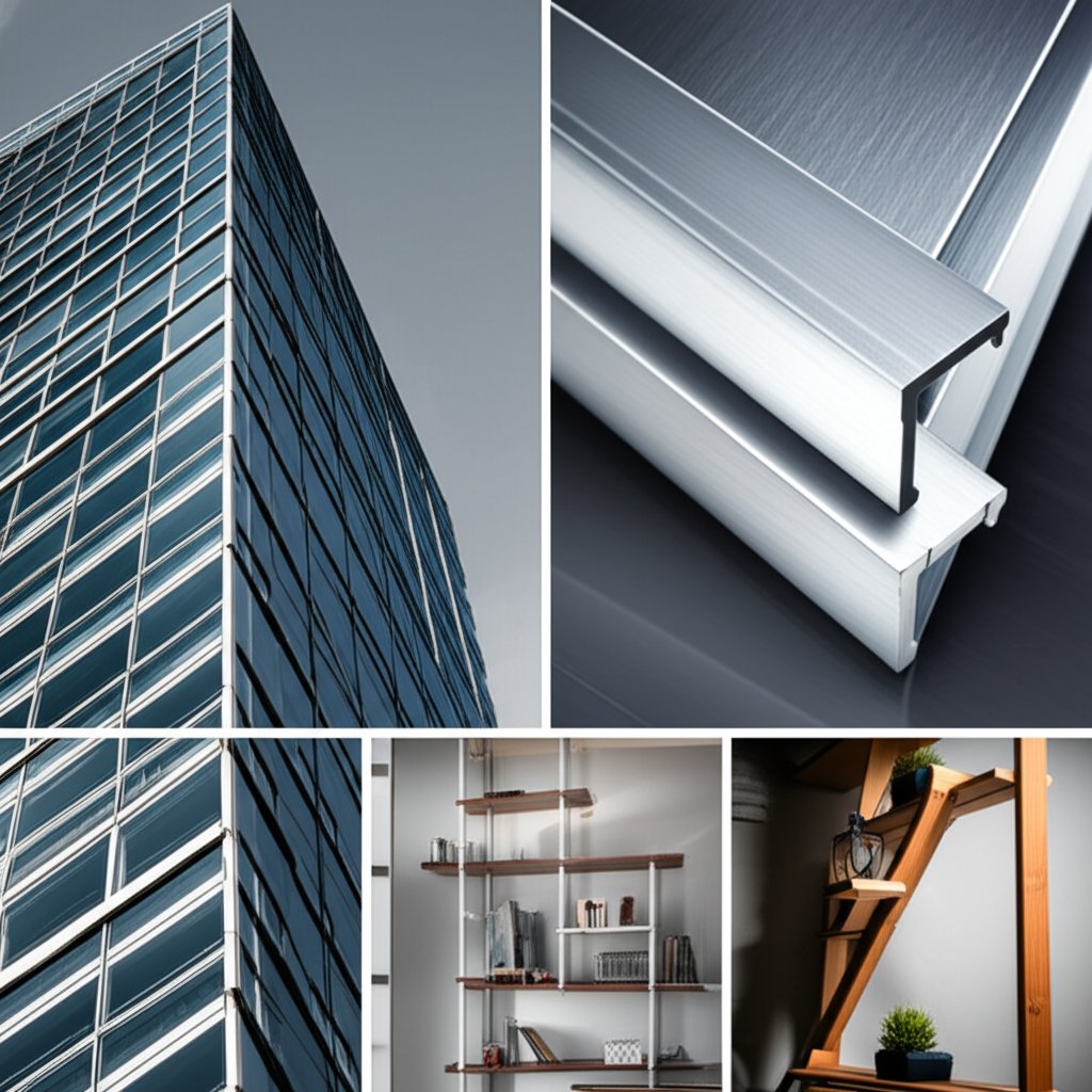 examples of 90 degree aluminum angles used in construction manufacturing and diy projects