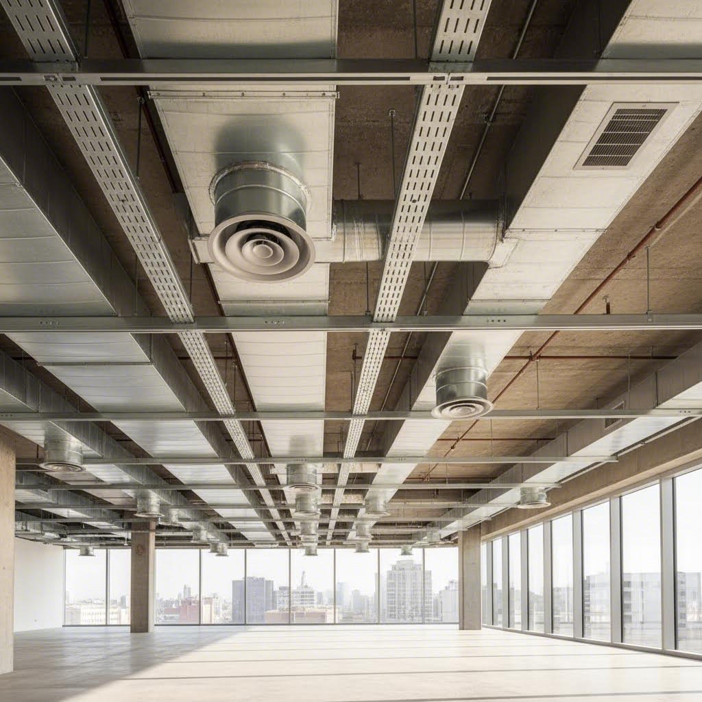 custom fabricated hvac ductwork integrates seamlessly into commercial building systems