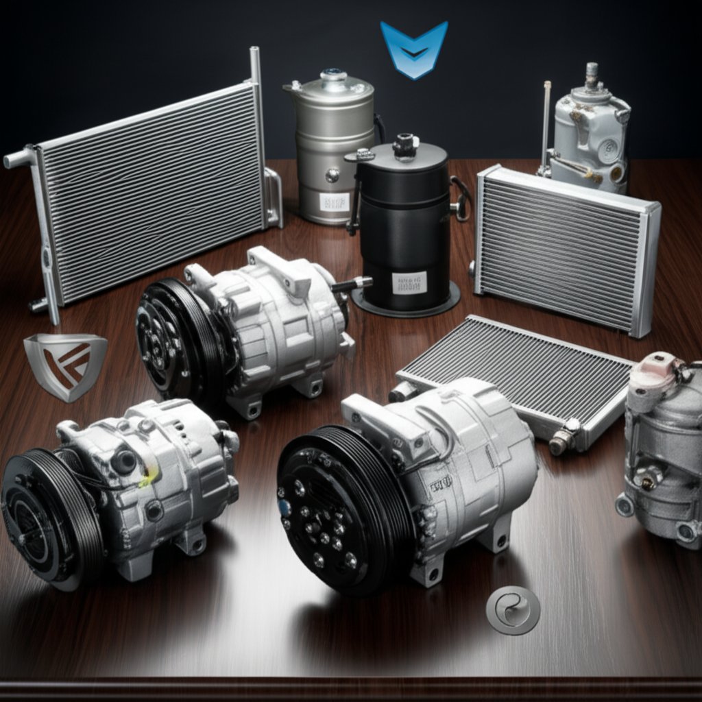visual comparison of oem aftermarket and remanufactured automotive ac parts