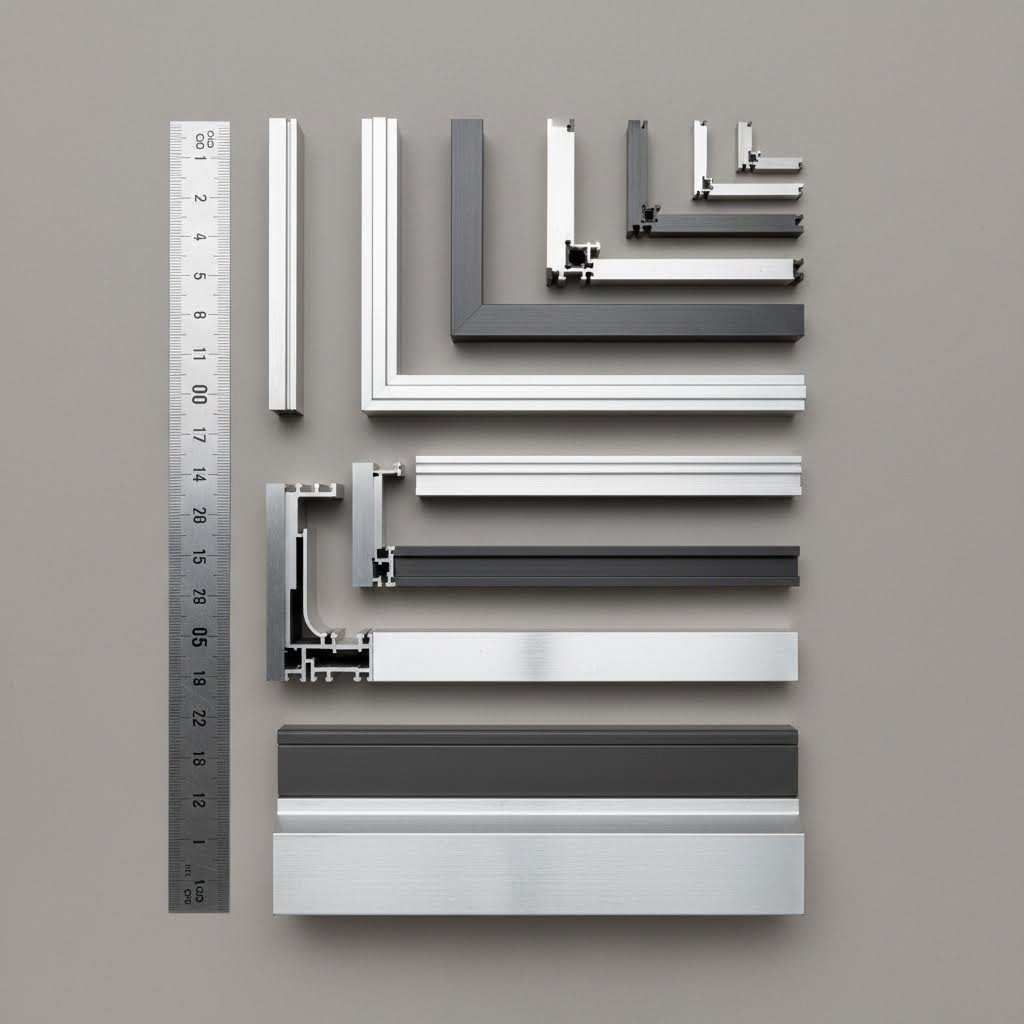 range of aluminum frame profile sizes for residential to utility scale solar installations