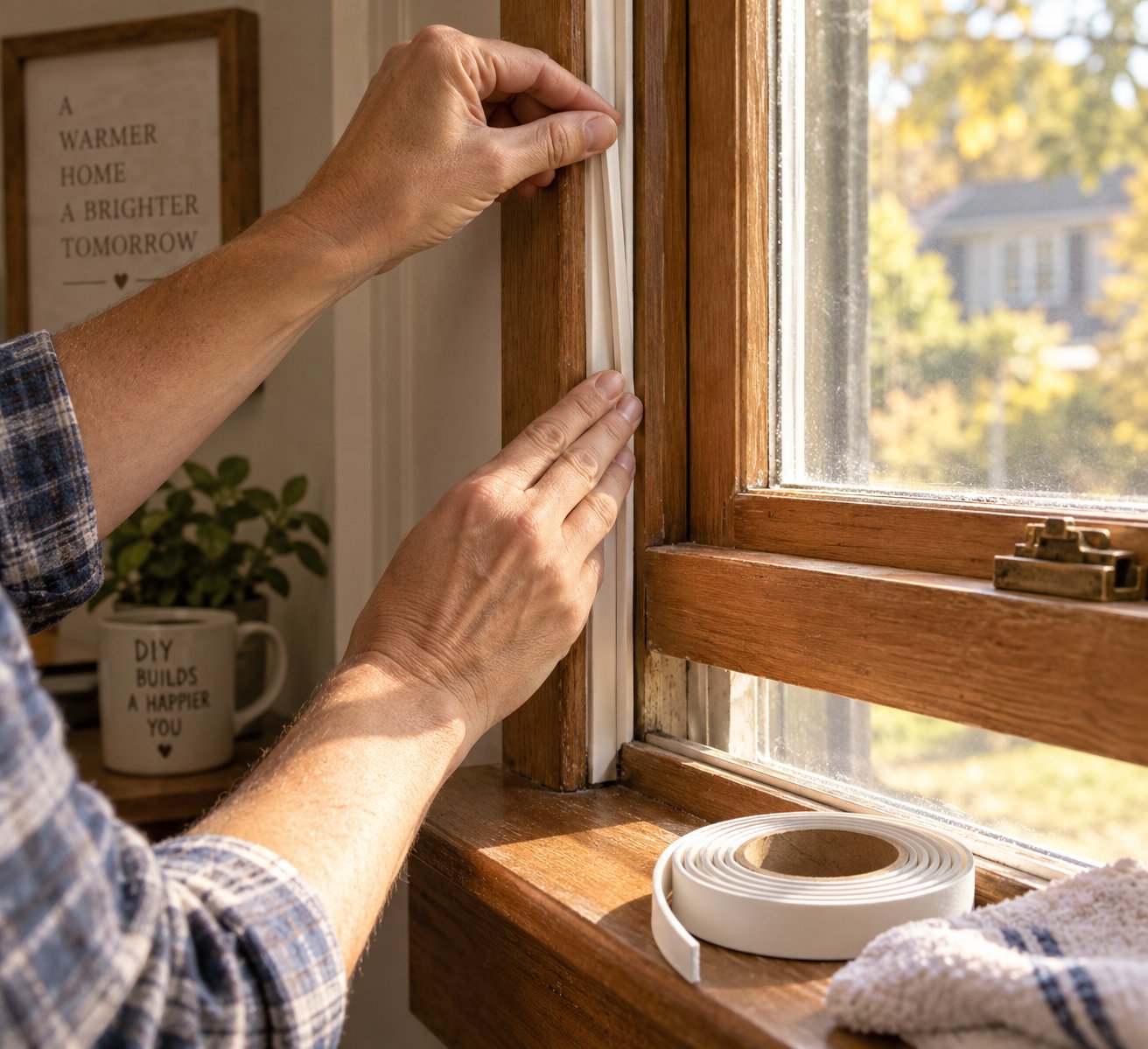 replacing worn weatherstripping is a low cost diy fix that helps seal drafts and reduce window condensation