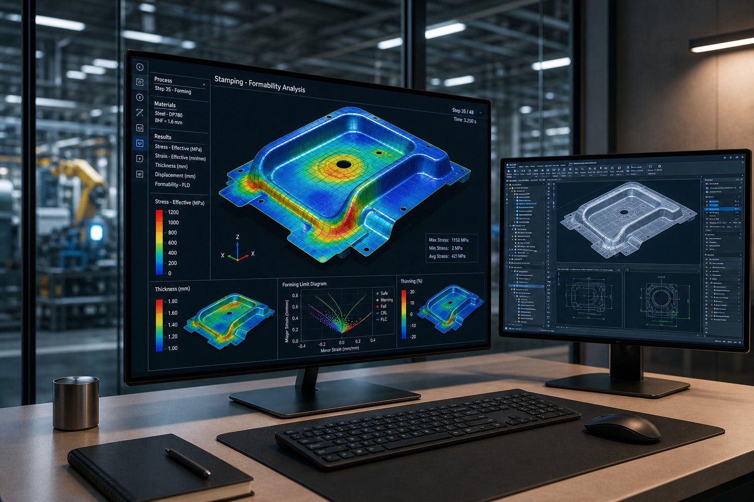 info-1-1 cae stamping simulation during die development predicts material behavior and reduces costly physical tryout iterations