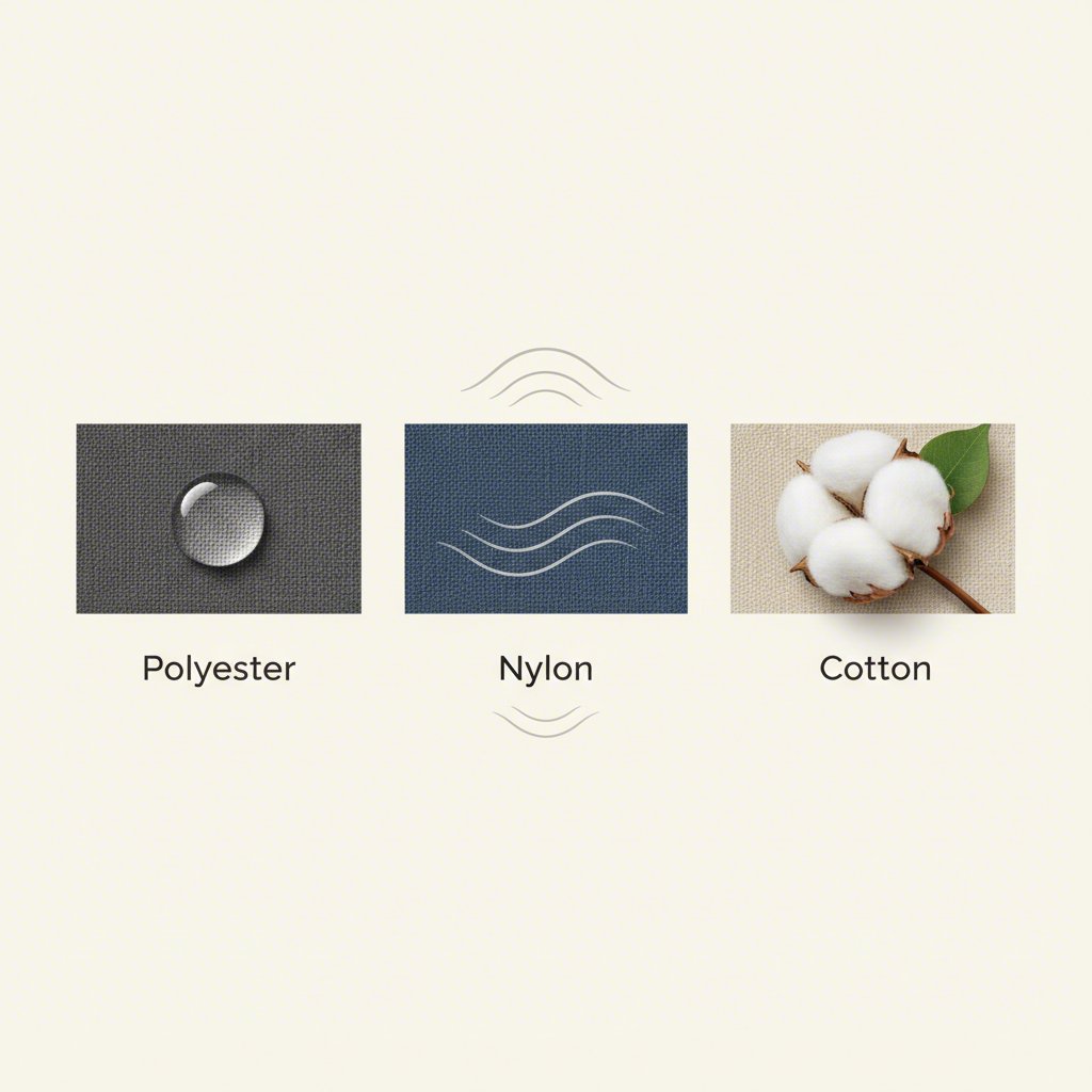 a visual comparison of polyester nylon and cotton fabric properties