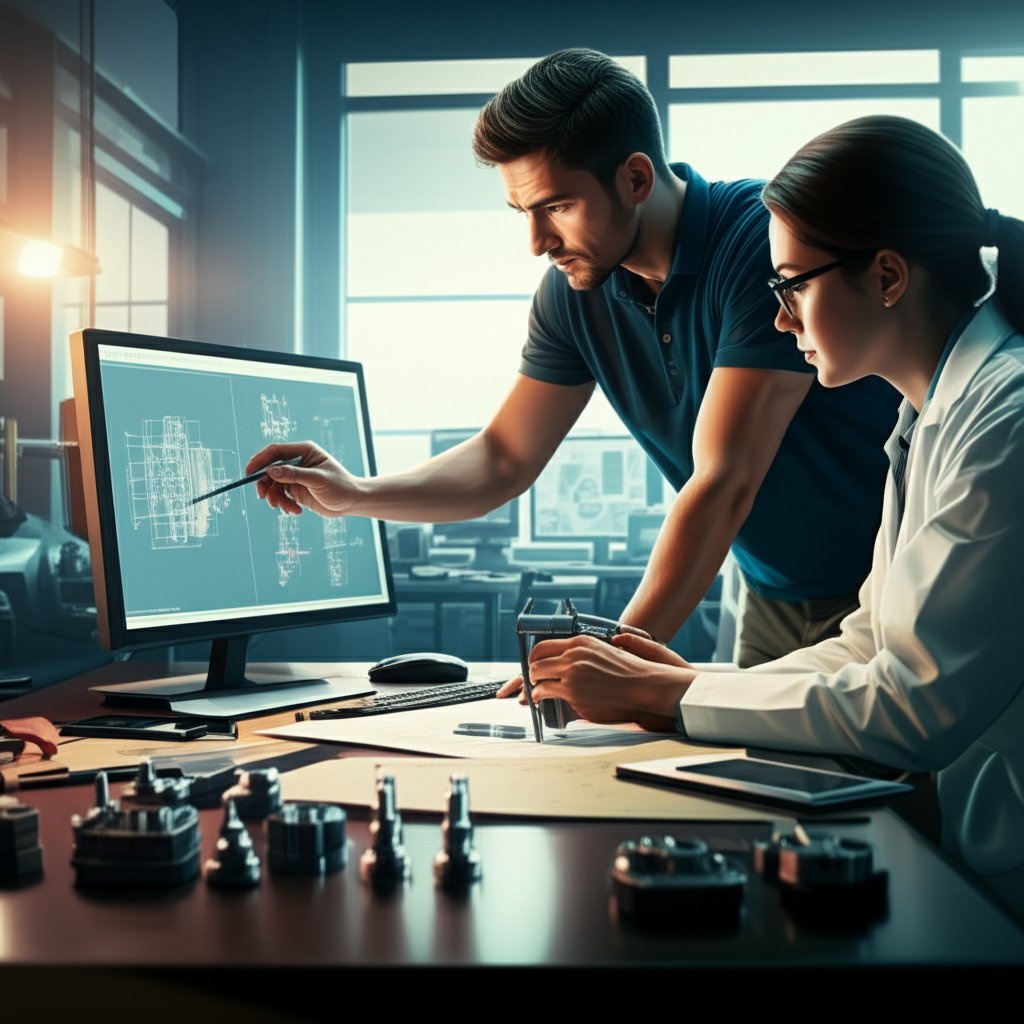 manufacturing team collaborating on ppap quality documentation and sample review