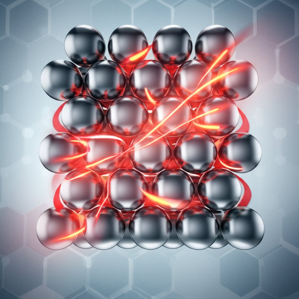 diagram illustrating the high thermal conductivity property of aluminum for heat sinks