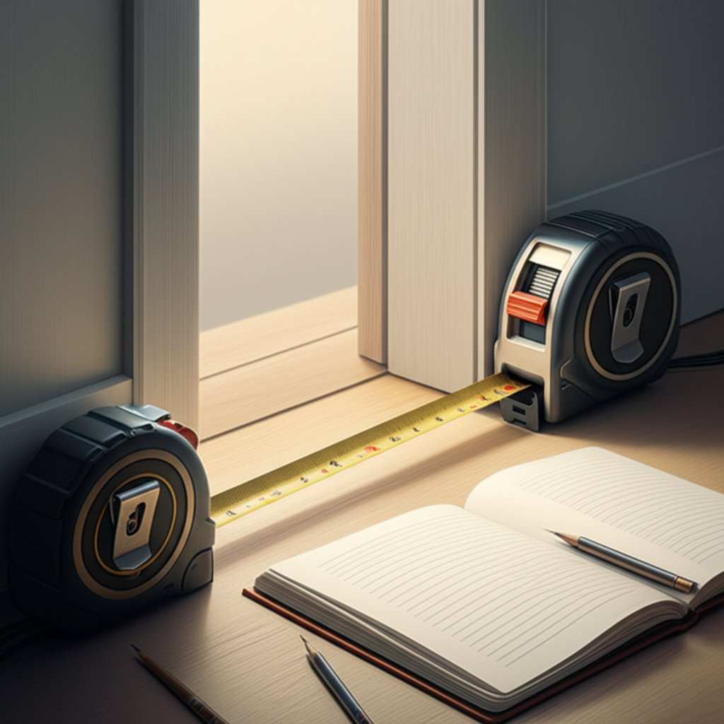 step by step process for accurately measuring a door opening for aluminum threshold installation
