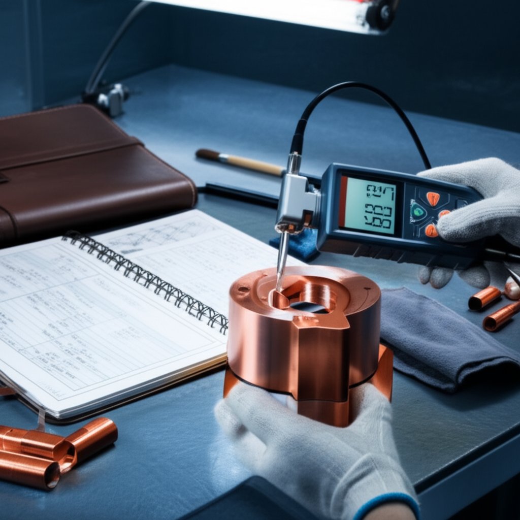 measuring copper plating thickness and documenting results