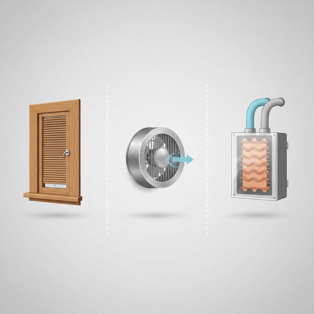 comparison of passive window vents exhaust fans and hrv systems