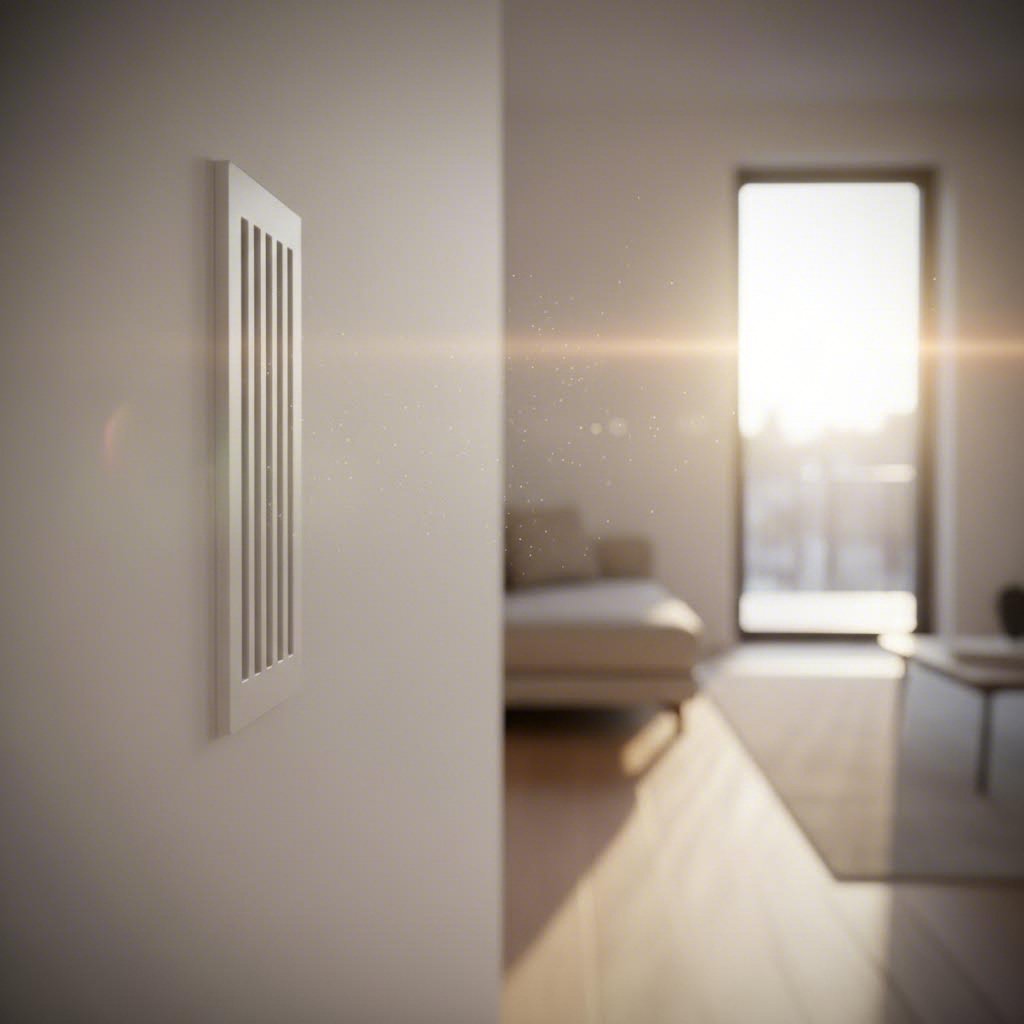 window trickle vent providing continuous passive airflow in a modern home
