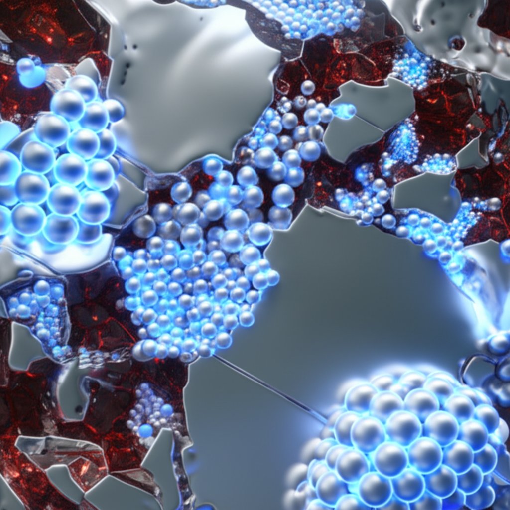 an abstract illustration of alloying elements neutralizing impurities within recycled aluminum