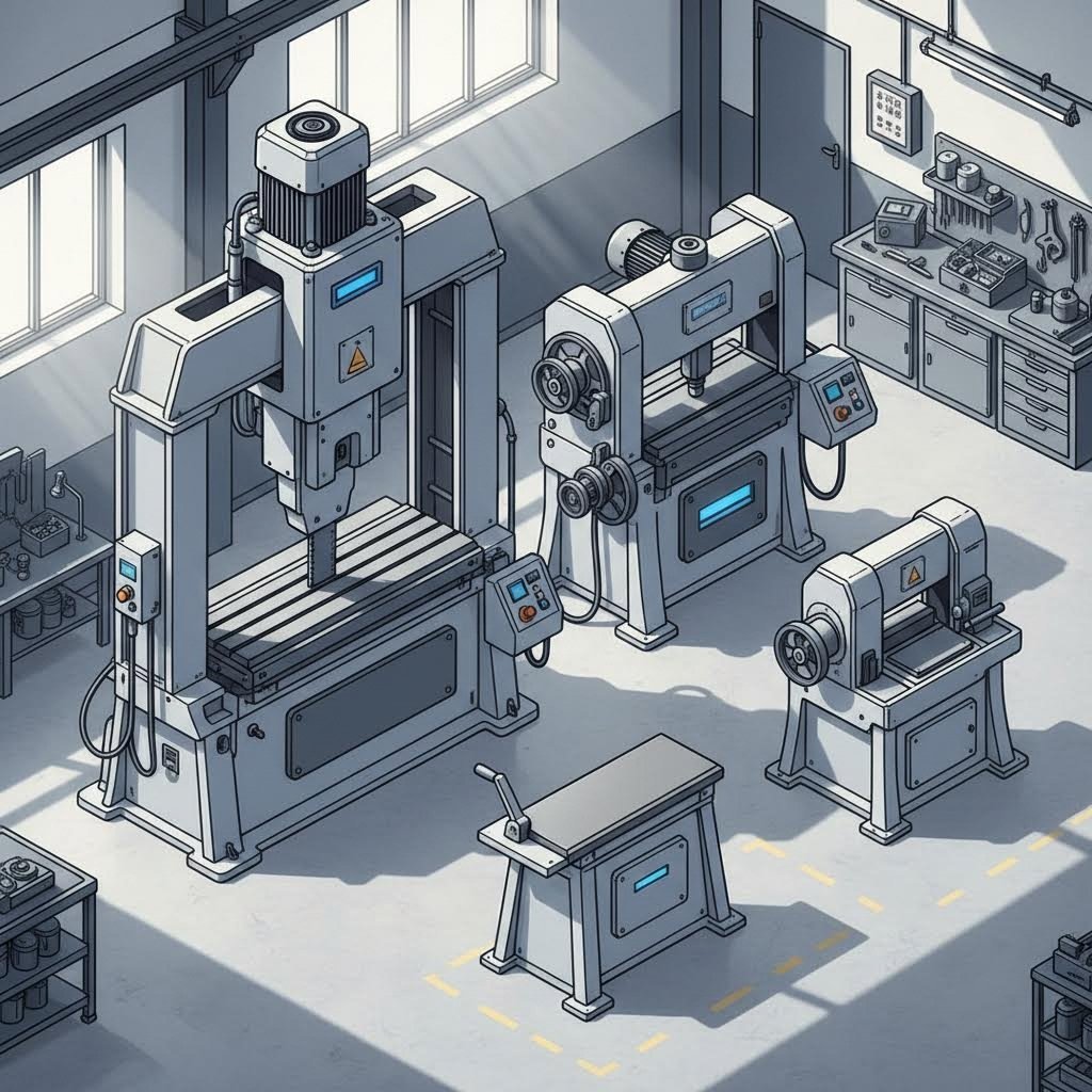 various shearing machine types from bench mounted to industrial hydraulic systems