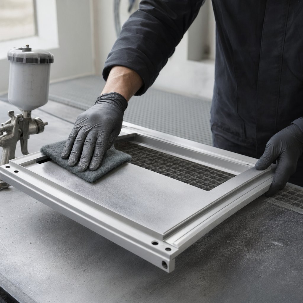 preparing anodized aluminum for paint with proper cleaning and scuffing