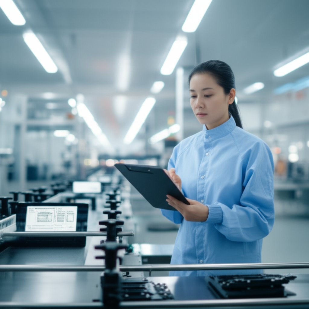 quality control inspection in a chinese factory ensures product standards before shipment
