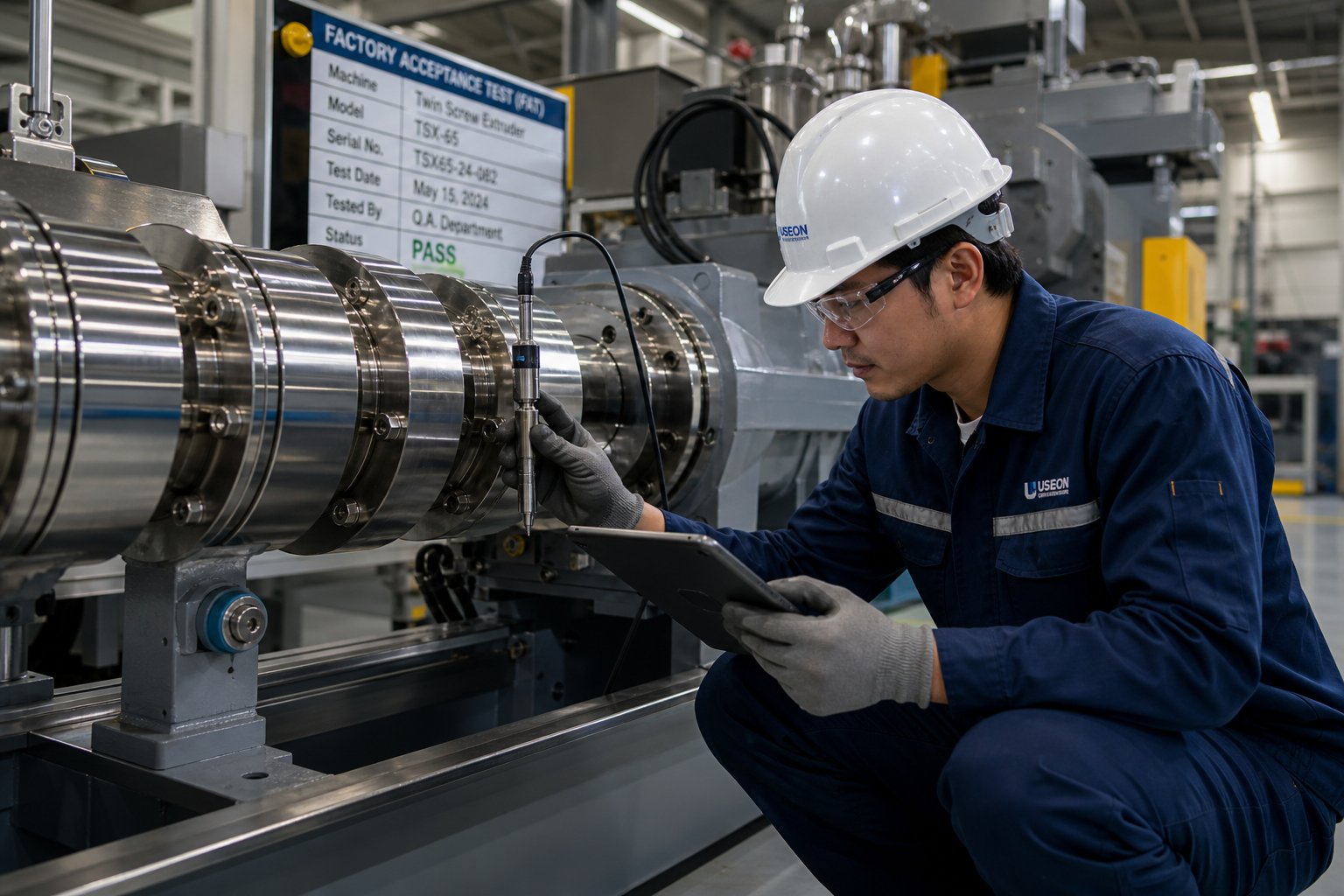 a factory acceptance test is the buyer's last line of defense before committing to a twin screw extruder purchase