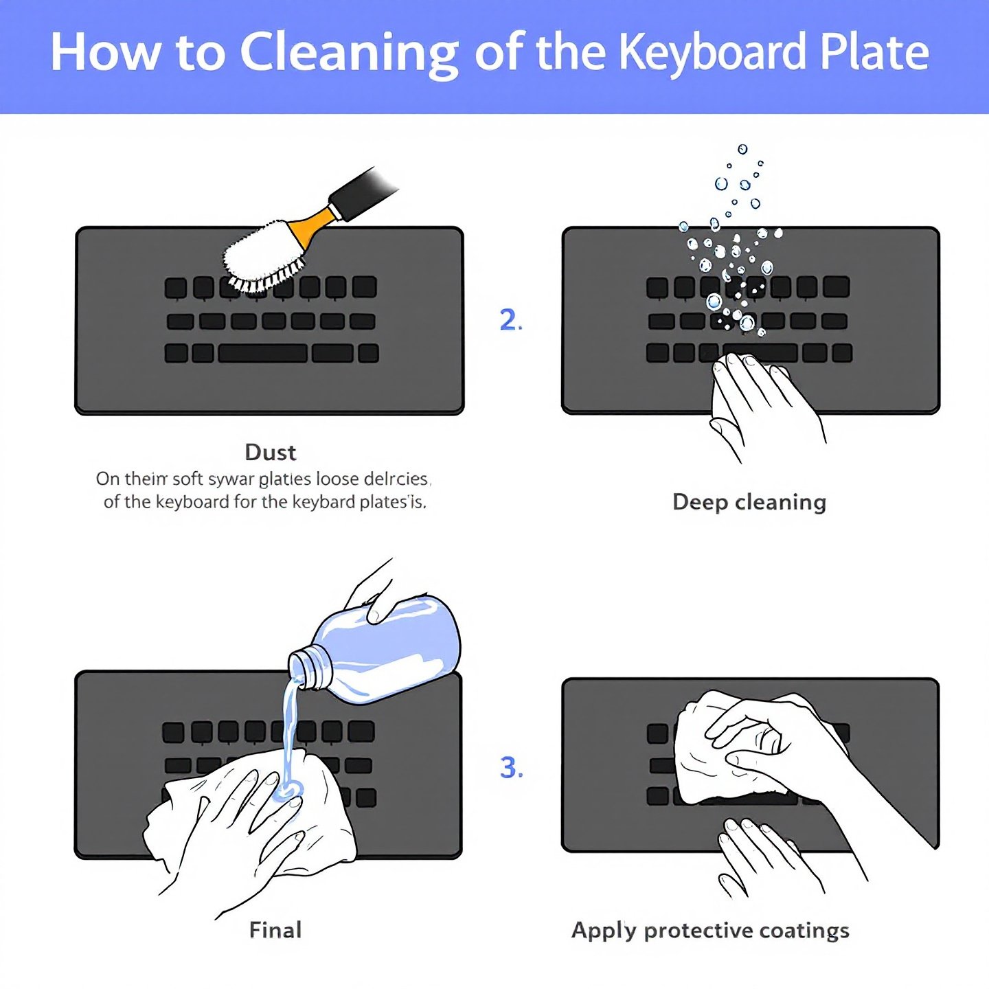 maintenance steps for keeping aluminum keyboard plates pristine