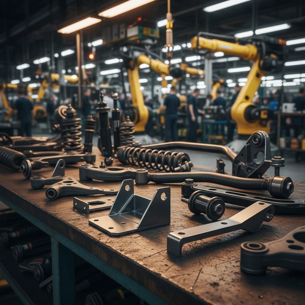 precision laser cut automotive chassis and suspension components for manufacturing